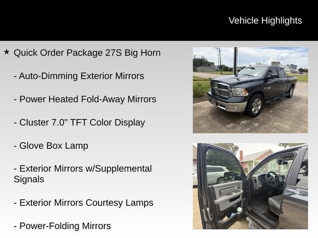 2019 RAM 1500 Classic Big Horn Crew Cab 4x4 6'4" Box