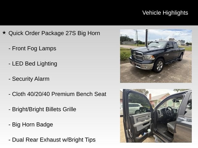 2019 RAM 1500 Classic Big Horn Crew Cab 4x4 6'4" Box