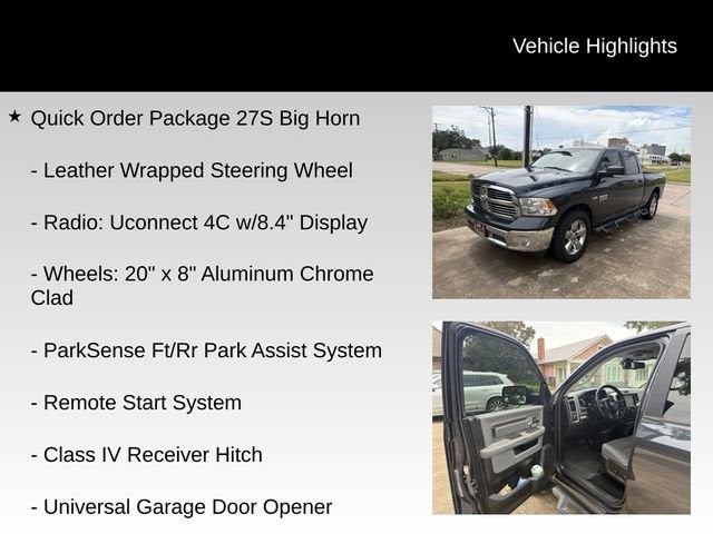 2019 RAM 1500 Classic Big Horn Crew Cab 4x4 6'4" Box