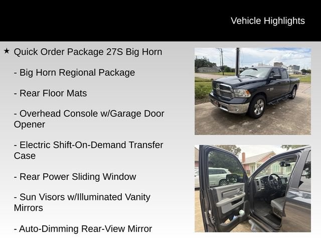 2019 RAM 1500 Classic Big Horn Crew Cab 4x4 6'4" Box