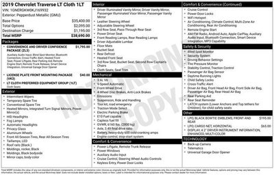 2019 Chevrolet Traverse LT Cloth