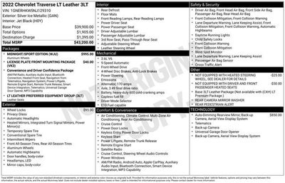 2022 Chevrolet Traverse LT Leather