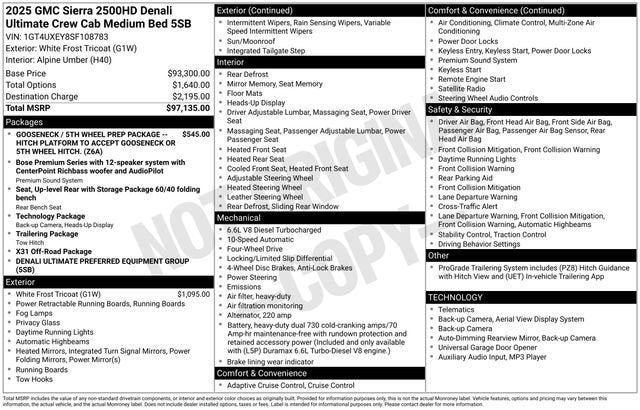 2025 GMC Sierra 2500 HD Denali Ultimate