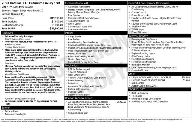 2023 Cadillac XT5 Premium Luxury