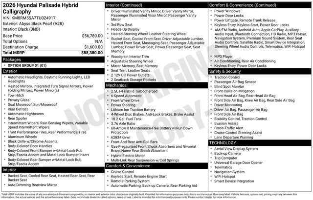 2026 Hyundai Palisade HEV Calligraphy