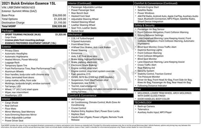 2021 Buick Envision Essence